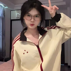 批发特价<b class='q'>清</b> <b class='q'>库存</b>1千 好质量立领短外套女2026春秋条纹男女夹克情侣