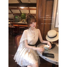 批发天使羽翼新品9.5折+8.8折158条手工压褶大女主裙