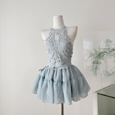 你的懒懒llan爱在日落黄昏时高阶定制定染立体蕾丝套装女