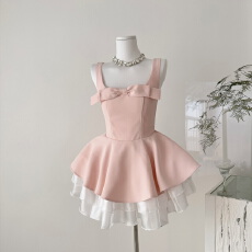 批发GAOSITONG千金感度假风吊带连衣<b class='q'>裙</b>春夏2026生日晚<b class='q'>礼服</b>蓬蓬<b class='q'>公主裙</b>