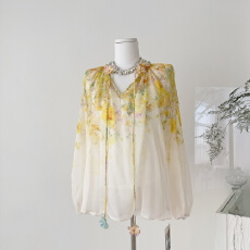 批发ZONEE/LEA宋亦雯 梦中的花园 黑标系列私服法式花朵上衣<b class='q'>短裤</b>套装