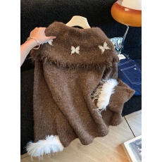 批发实拍 法式<b class='q'>一字肩</b>甜美复古蝴蝶结针织衫美拉德套头毛衣秋冬上衣女