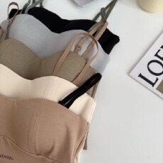 批发细肩带美背内衣一体背心女士小胸<b class='q'>聚拢</b>抹胸吊带<b class='q'>文胸</b>罩