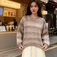 批发2025年秋冬时尚立领拼色设计字母刺绣长袖安迪绒针织开衫上衣外套