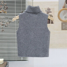 批发软糯短款高领气质<b class='q'>针织衫</b>背心女春夏装打底衫内搭外穿显瘦无袖上衣