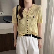 批发2026年夏季新款宽松显瘦短袖针织开衫<b class='q'>女</b>百搭休闲时尚薄款气质上衣