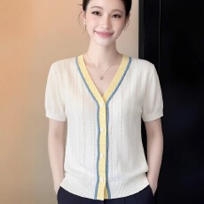 批发欧货高级感短袖t恤<b class='q'>女</b>2026年夏季新款高端小众设计感时髦减龄上衣
