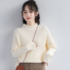 批发半高领毛衣女2026年秋冬款韩系宽松打底衫内搭<b class='q'>百搭</b>针织衫长袖上衣
