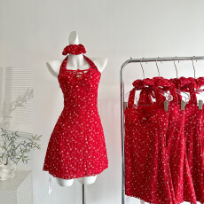 批发瑞茜·威瑟斯 红玫泡泡 春夏纯欲<b class='q'>甜美</b>风中式服装<b class='q'>连衣裙</b>