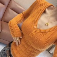 批发纯欲风v领软糯针织打底衫女秋<b class='q'>冬</b>2025新款修身毛衣内搭超好看上衣