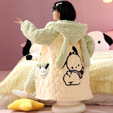 批发儿童新款三层夹棉冬季睡衣珊瑚绒<b class='q'>女童</b>法兰<b class='q'>绒</b>厚款保暖家居服