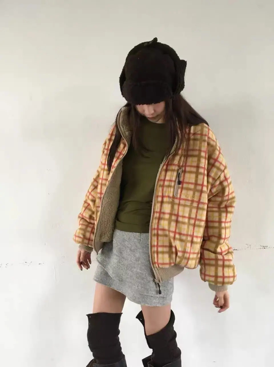 양면 착용 지퍼 플리스 아우터 (3color) 상세 이미지 1