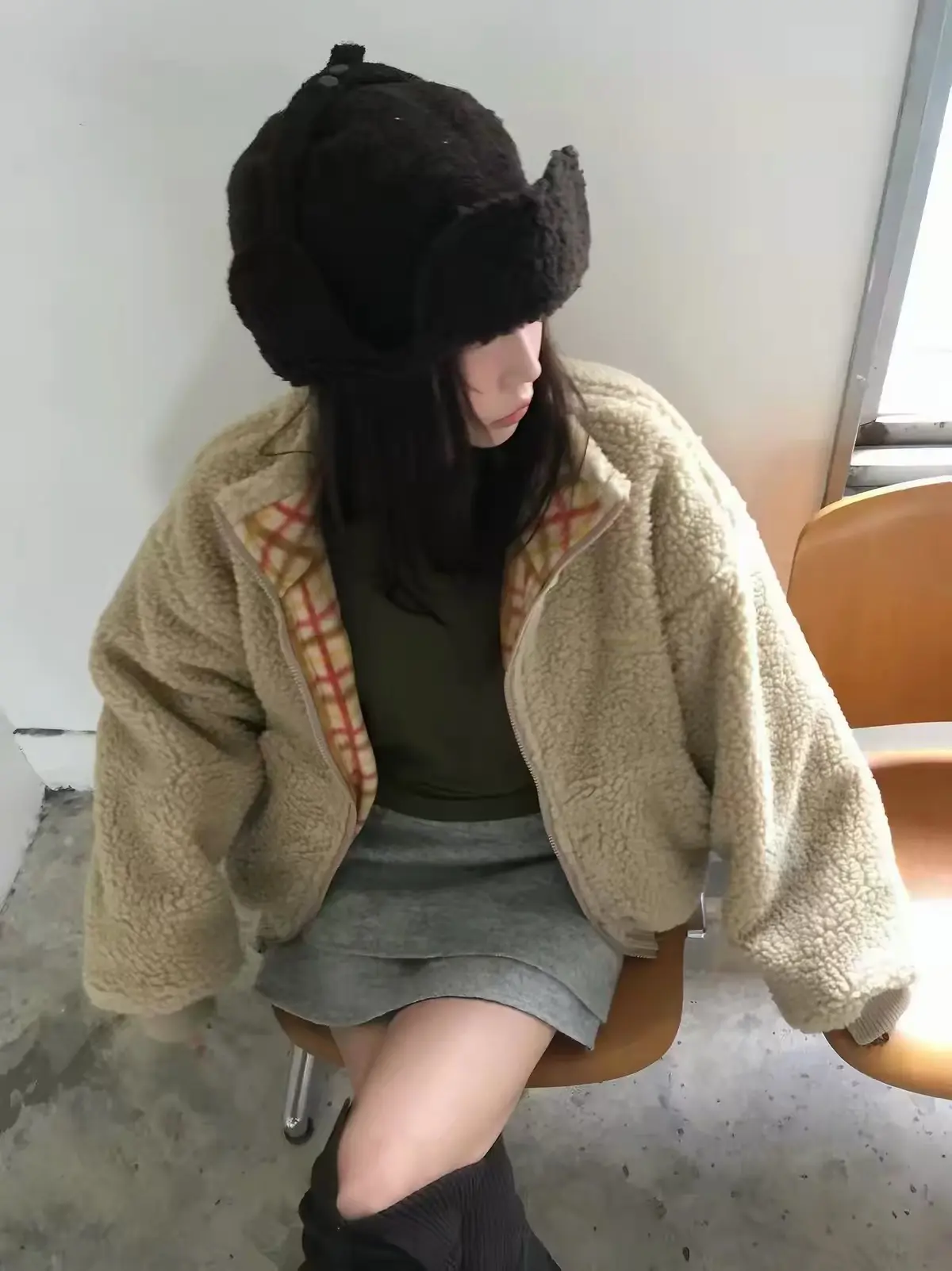 양면 착용 지퍼 플리스 아우터 (3color)
