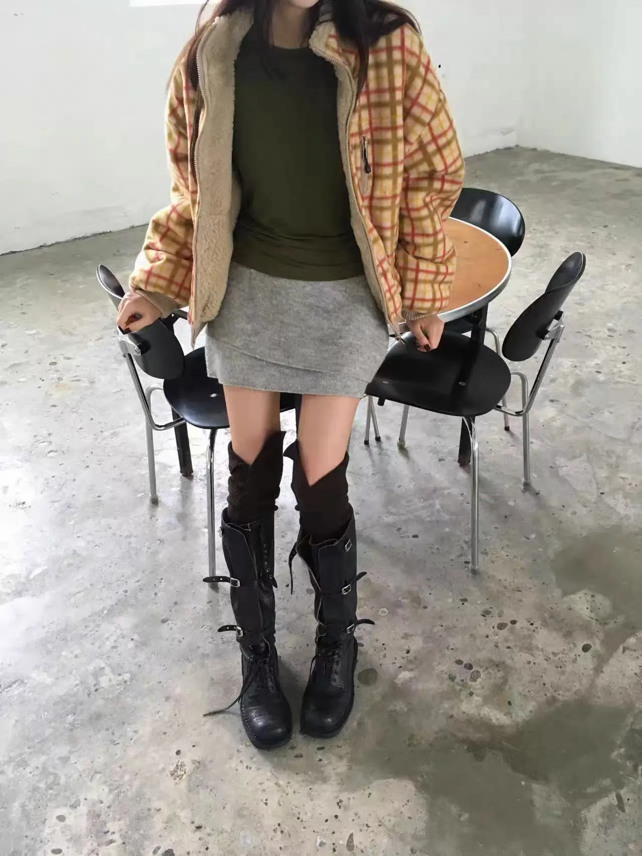 양면 착용 지퍼 플리스 아우터 (3color) 상세 이미지 13