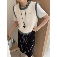 批发针织开衫马甲女秋季新款百搭显瘦叠穿背心毛衣坎肩