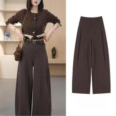 批发<b class='q'>秋</b>冬季毛呢贝斯裤新款弯刀裤宽松厚款韩版显瘦时尚松紧腰休闲裤春