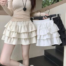 批发【双面绒】秋冬法式气质芭蕾风蛋糕蓬蓬裙半身裙女<b class='q'>高腰</b>显瘦<b class='q'>短裙</b>