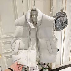 批发胖mm棉服马甲女秋<b class='q'>冬</b>双拉链自由调节衣型保暖马甲实拍#