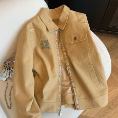 批发刺绣工装夹克男女春秋设计感翻领<b class='q'>棒球</b><b class='q'>服外套</b>