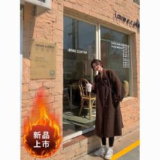 批发2025秋冬新款时尚韩版羊羔毛<b class='q'>外套</b>女<b class='q'>大衣</b>ins中长款<b class='q'>外套</b>咖色上衣冬