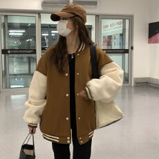 批发加绒加厚高街<b class='q'>棒球</b>服男女学院风韩版印花个性帅气夹克外套潮