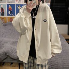 批发5新款秋季排扣外套女<b class='q'>卫衣</b>学生薄款开衫上衣<b class='q'>长袖</b>