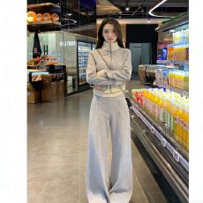 批发高级感套装女春<b class='q'>秋</b>2026新款韩系休闲气质卫衣阔腿裤两件套#937