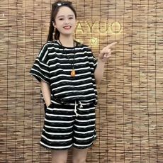 批发200斤休闲套装女夏新款宽松<b class='q'>大码</b>遮肉时尚<b class='q'>短裤</b>两件套