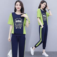 批发2026年春夏装新款短袖<b class='q'>运动服</b>潮牌时尚休闲两件套套装女洋气气质