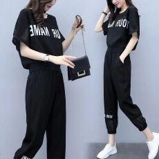 批发休闲运动套装2026<b class='q'>夏</b>季新款宽松韩版短袖时尚潮流两件套