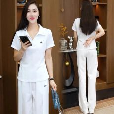 批发【后包领 整件套烫天猫抖音质量 】新款Polo领时尚减龄短袖两件套