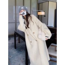 批发毛呢大衣女中长款2026秋冬新款赫本风气质小个子宽松加厚呢子外套