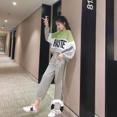 批发2026 休闲运动服时尚套装女网红洋气显瘦很仙的两件套秋季套装