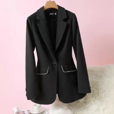 批发白色西服女外套春秋款<b class='q'>新款</b><b class='q'>小西装</b>显瘦气质上衣高级免烫西装收腰