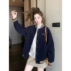 批发美式学院风棒球服外套女2026春新款小个子减龄休闲短款上衣