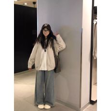 批发春秋<b class='q'>外套</b>女2026<b class='q'>新款</b>爆款春款美式复古百搭休闲上衣工装翻领夹克潮