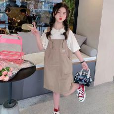 批发<b class='q'>女童</b>夏<b class='q'>装</b>连衣裙2025新款儿童洋气夏天<b class='q'>背带裙</b>女大童夏季假两件裙子