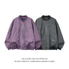 批发2025春秋痞帅外套男ins高街潮牌港风日系原宿风韩版潮流宽松夹克