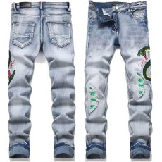 批发春秋款破洞牛仔裤<b class='q'>男</b>潮牌修身裤子<b class='q'>男</b>女不规则街头风涂鸦泼墨<b class='q'>小脚裤</b>