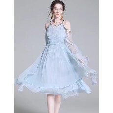 批发<b class='q'>真丝</b><b class='q'>连衣裙</b>春季2026新款高端精致茶歇法式裙别致漂亮桑蚕丝气质裙