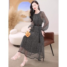 批发<b class='q'>真丝</b><b class='q'>连衣裙</b>2026春新款法式高贵洋气复古碎花裙贵夫人桑蚕丝气质裙