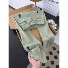 批发实拍~美式辣妹紧身弹力微喇叭牛仔裤女复古水洗阔脚马蹄长<b class='q'>裤子</b>