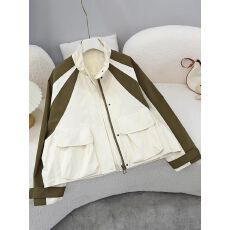 批发撞色拼接短款工装风衣<b class='q'>外套</b>女春秋2026新款小个子棒球服冲锋衣夹克