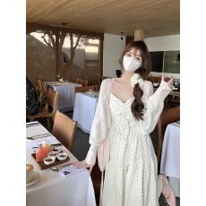 批发初恋清纯奶甜穿搭波点吊带连衣裙子女2026年新款<b class='q'>夏</b>季小个子长裙子