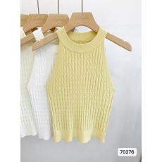 批发法式气质挂脖麻花针织修身显瘦吊带<b class='q'>背心</b>