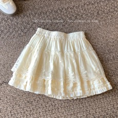 批发原版做法~辣妹甜美<b class='q'>高腰</b>松紧腰网纱蕾丝半身裙时尚蓬蓬a字<b class='q'>短裙</b>子