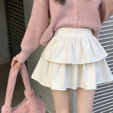 批发双面绒小个子毛呢蛋糕蓬蓬裙女高腰辣妹a字短裙秋<b class='q'>冬</b>半身裙