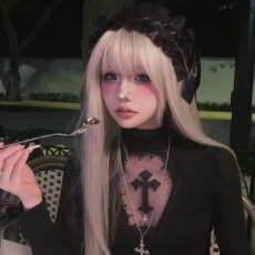 批发秋冬y2k穿搭上衣女亚比风朋克内搭修身显瘦黑色蕾丝长袖打底衫T恤