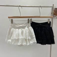 批发芭蕾风白色蛋糕裙裤女夏季小个子新款韩系甜美显瘦高腰防走光短裙