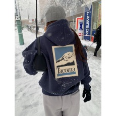 批发韩国东大门休闲宽松印花连帽套头百搭卫衣